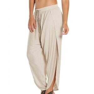 NEW ELIF women's corbel harem pants in taupe